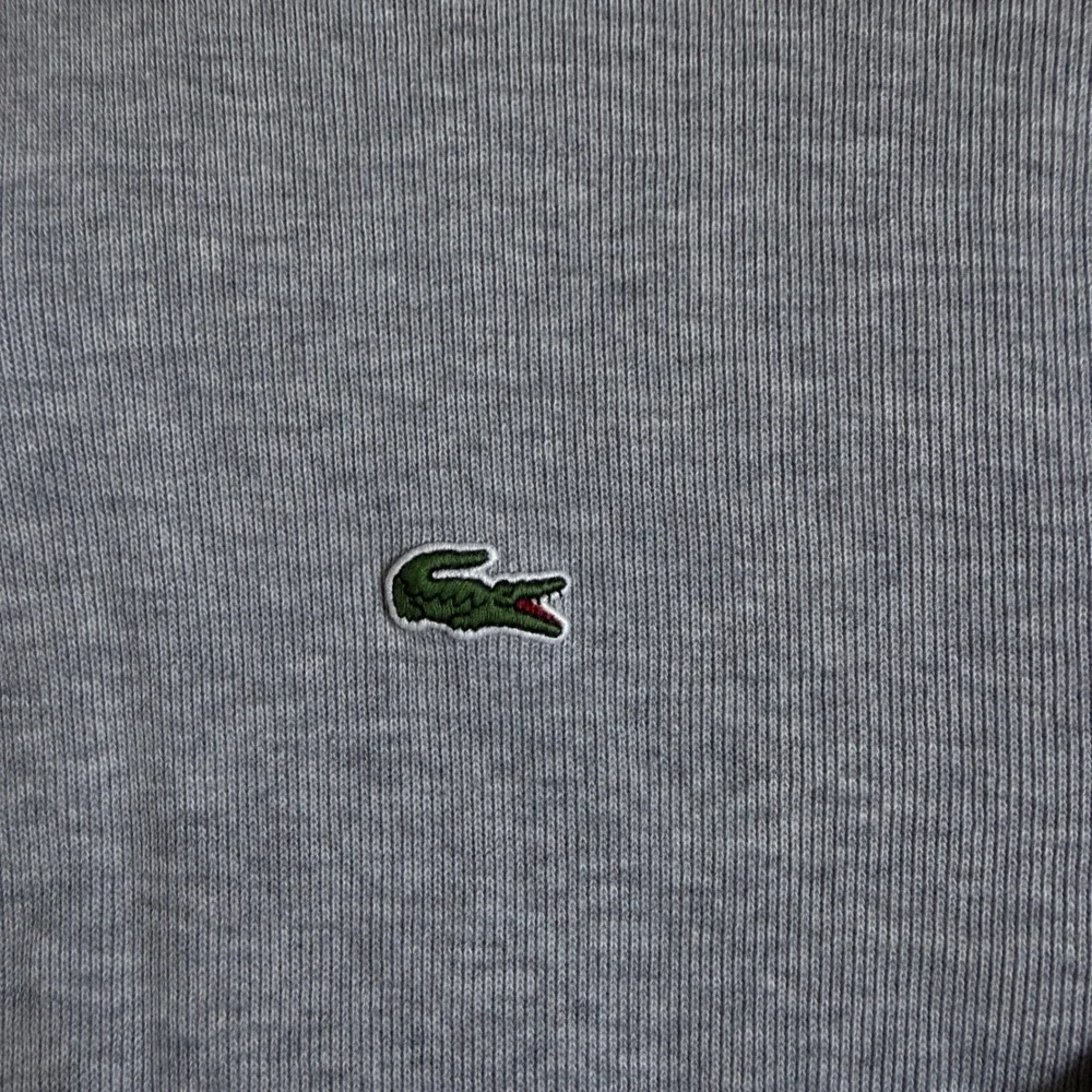 Lacoste Mens Quarter Zip Pullover Sweater Heather Gray Cotton SH192T XXL